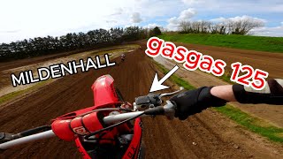 RIDING my GASGAS 125 for the FIRST TIME at MILDENHALL MX  GoPro HERO 12 4K [upl. by Kolb]