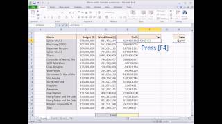 Excel Quick Tip 2  The Quickest Way to put Dollar Signs into a Formula  Wise Owl [upl. by Aihsilat]