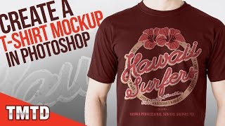 Photoshop Tutorials Create a Realistic TShirt Mockup in Photoshop [upl. by Sugden]