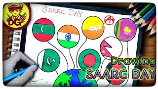 SAARC Day  drawing  SAARC Day drawing [upl. by Trik733]