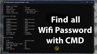 Find all Wi Fi passwords with only 3 commands [upl. by Myrna]