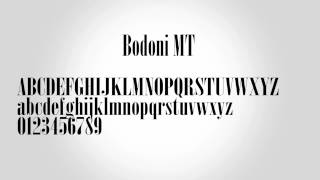 Bodoni MT Font [upl. by Hephzipa]