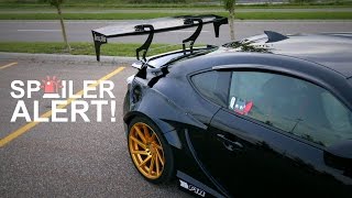 SwanNeck ChassisMount GT Wing Installation on a Scion FRS Battle Aero [upl. by Ariday]