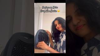 Speedy Hair Drying Hack Blowdrying With Fan Heater shorts [upl. by Ennaj]