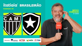 ATLÉTICO X BOTAFOGO AO VIVO NA ITATIAIA  REACT DO BRASILEIRÃO [upl. by Ameehsat]