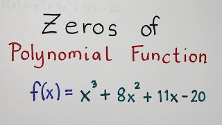 How to Find the Zeros of Polynomial Function Rational Zero Theorem [upl. by Pip]