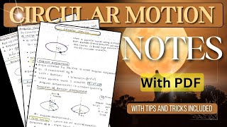 Circular motion notes  class 11 physics  CbseJEE notes pdf freenotespdf freehandwrittennotes [upl. by Brittani]