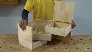 Amazing Wooden Folding Box You Can build Easy  Folding Box Ideas [upl. by Ahsemac11]