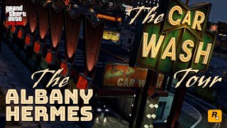 GTA Online • Car Wash Tour • The Albany Hermes • Cinematic cutscene • At Strawberry • 🎥🚿🪣🧽 [upl. by Eem581]