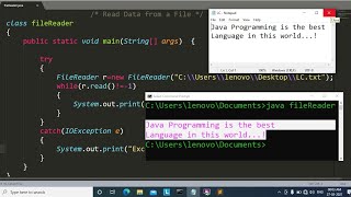 java program to read a text from file  Learn Coding [upl. by Darla562]