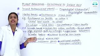 BIOLOGY 9 6 5 PLANT BREEDING FOR DEVELOPING RESISTANCE TO INSECT PESTS 2 [upl. by Claudine]