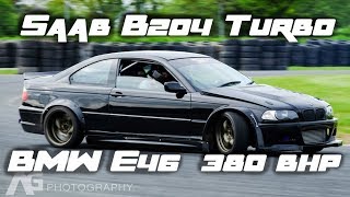 Saab b204 Turbo swapped BMW E46 Drift Car 380BHP  Unlimited Super TSDRIFTDAYS [upl. by Wedurn]