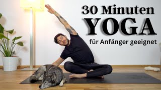 30 MINUTEN YOGA  Dehnen für jeden Tag amp deinen ganzen Körper für Anfänger geeignet [upl. by Silvanus]