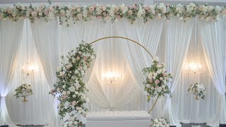 Diy  How to make Long Floral Backdrop DIY  Beautiful Floral Arch Backdrop [upl. by Ahsilat85]