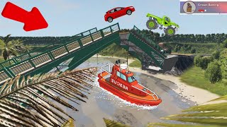 ⚠️CARS VS OPENING BRIDGE🤯कारें VS उद्घाटन पुलBEAMNG DRIVE trending trendingvideo viralvideo [upl. by Nomed457]