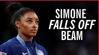 Simone Biles’ Shocking Beam Fall and Epic Silver Medal Win at Paris Olympics [upl. by Yrrek]