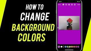 How to Change Background Color on Instagram Stories [upl. by Olnay693]