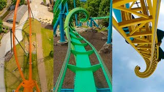 Every Roller Coaster at Dorney Park Front Seat POV Iron Menace Steel Force Talon Hydra [upl. by Orabel]