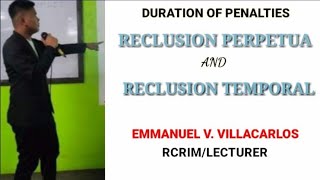 Reclusion Perpetua and Reclusion Temporal and its given penalty 🙏 ProudCRIM [upl. by Sheryl118]