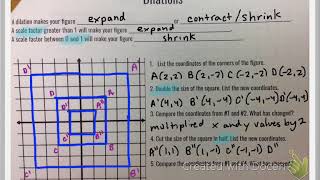 Transformations of Geometry Dilations [upl. by Roux32]