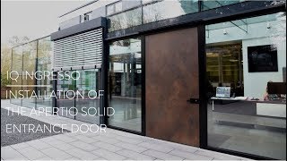 Apertio Solid Entrance Door Installation I IQ Ingresso [upl. by Leerzej]