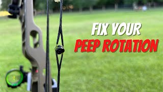 2 Best Ways To Tie In A Peep Sight  Keep Your Peep From Rotating [upl. by Ozkum]