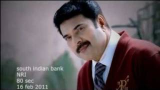 South Indian Bank  New Commerical with Mammootty March 2011 [upl. by Ydnir313]