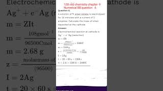 12th standard chemistry chapter 9 numerical problem book back question number 6 solution [upl. by Ajdan]