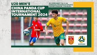 China v Subway Young Socceroos  China Panda Cup International Tournament 2024 [upl. by Enaitsirhc]