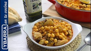 Garbanzos con pollo  Recetas fáciles [upl. by Acinomal]