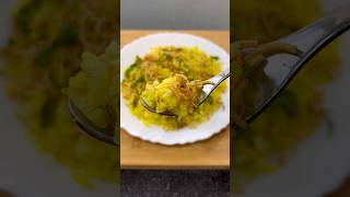 Madhya Pradeshs Favorite Breakfast Indori Poha Recipe  No onion no garlic recipes recipe shorts [upl. by Tray983]