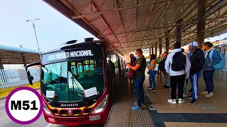 Ruta M51 Portal Américas ➡️ Museo Nacional 🚍 Transmilenio Bogota [upl. by Chui]