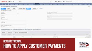 NetSuite Tutorial How to Apply Customer Payments [upl. by Anikal]