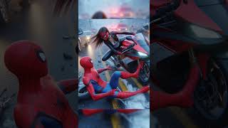 Powerful Superhero bike accident superherofans [upl. by Annazus]