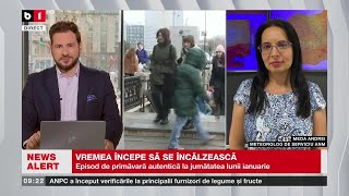 VREMEA ÎNCEPE SĂ SE ÎNCĂLZEASCĂȘtiri B1TV13 ian 2024 [upl. by Daisey]