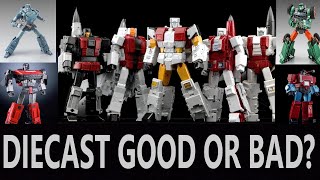 DO DIECAST PARTS MAKE MASTERPIECE FIGURES BETTER ARE THEY GOOD OR BAD AND WHY NOT ALL MAKERS USE [upl. by Anirehtac]