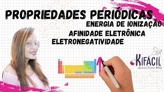 Energia de Ionização Afinidade Eletrônica e Eletronegatividade  Questão resolvida Cesgranrio [upl. by Ellswerth]