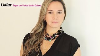 Aprende Cómo Hacer un Collar Negro con Perlas de colores  CAROL INSPIRE amp CREATE [upl. by Sherlocke]