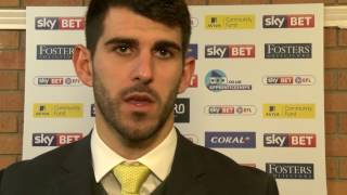 Nelson Oliveira reaction  Norwich City 3 Derby County 0 [upl. by Dulcle]