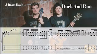 Duck And Run  3 Doors Down  Guitar Tab [upl. by Nnyluqcaj]