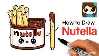 How to Draw Nutella Dip Cute and Easy [upl. by Atimad]