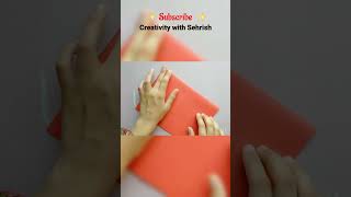 How To Make a 4 Page Booklet with Paper  No Glue shorts youtubeshorts [upl. by Dnumyar]