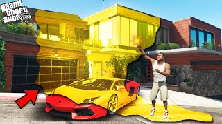 GTA 5  Franklin Touch Anything Turns Into Gold Including His House GTA 5 Mods [upl. by Htebasyle]