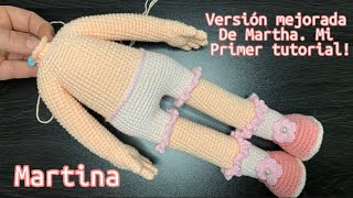 Muñeca amigurumi Martina Parte2 Tutorial paso a paso [upl. by Serles]