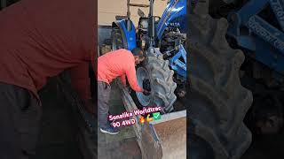 Sonalika Worldtrac 90 4WD ✅️💪🔥💙 sonalika tractor farming farmer shorts youtubeviralvideo reel [upl. by Scrivens365]