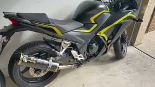 Honda CBR300r with Two Brothers Racing exhaust [upl. by Jedthus493]