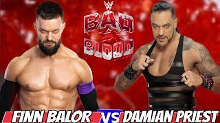 WWE 2K24  Finn Balor vs Damian Priest  Bad Blood Match  WWE Oct 12 2024 [upl. by Inuat]