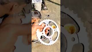 ⛓️ chain set replacement Hero passion pro bike ka youtubeshorts automobile [upl. by Darwin115]