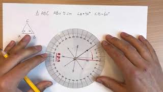 Driehoek tekenen met koershoekmeter [upl. by Odelet]