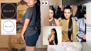 CLIP IN HAIR EXTENSIONS PONYTAIL TUTORIAL W BELLAMI [upl. by Charita]